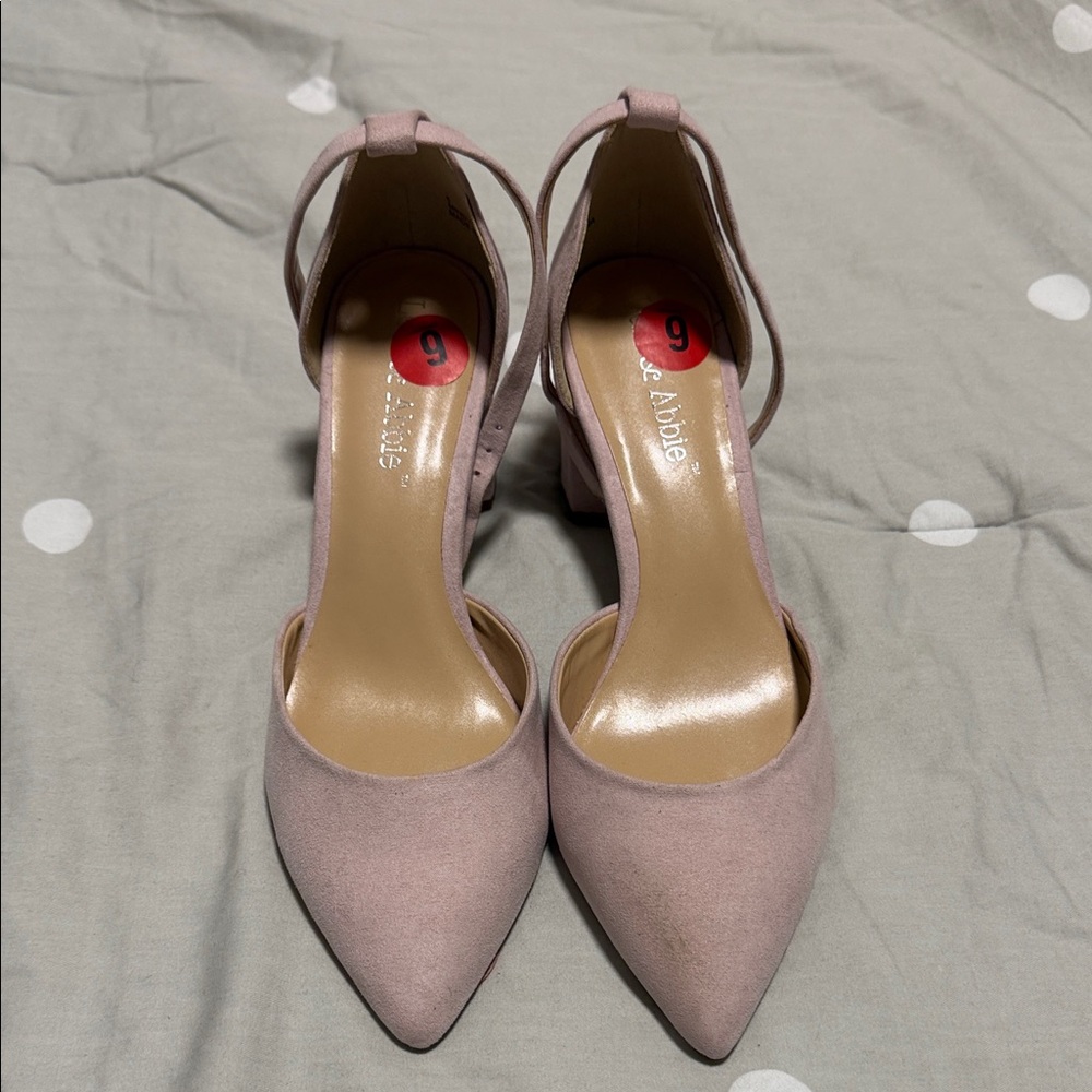 Chic Blush Suede Women's Heels